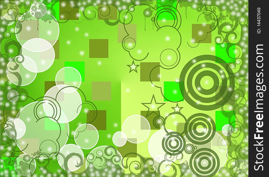 Abstract green background of holiday with lights. Abstract green background of holiday with lights