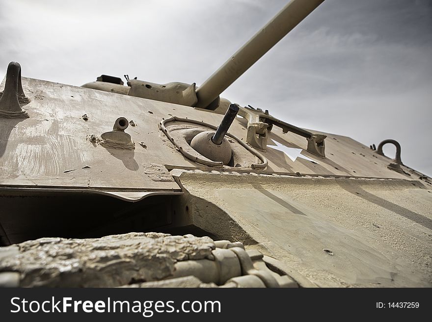 Vietnam era tank resting in the arizona desert. Vietnam era tank resting in the arizona desert