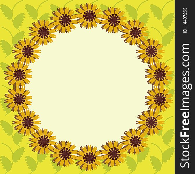 Frame With Sunflowers