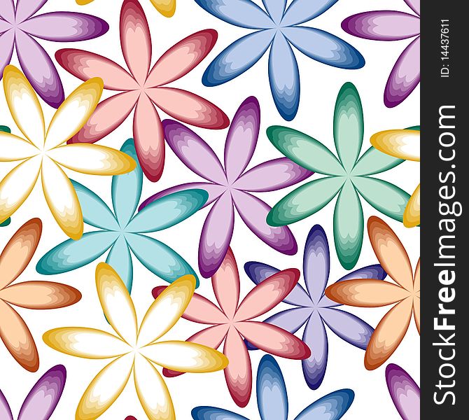 Vivid colorful repeating flower background. Vivid colorful repeating flower background