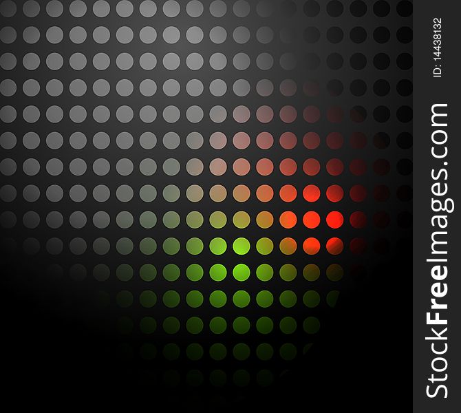 Abstract background with green and red lights