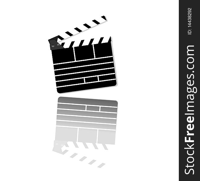 Vector color  clapper board. objects. Vector color  clapper board. objects