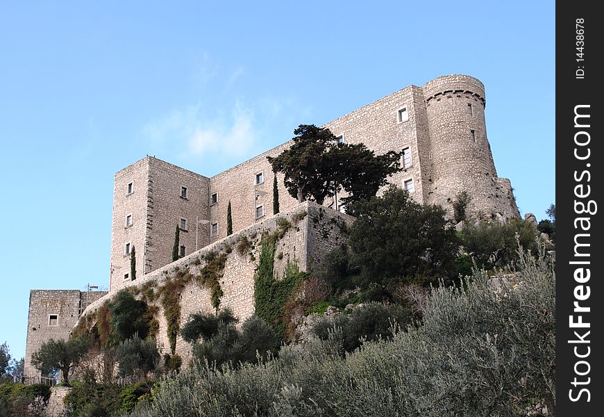 A famous castle in Southern Italy: Rocca d'Evandro, a true eagle-nest. A famous castle in Southern Italy: Rocca d'Evandro, a true eagle-nest