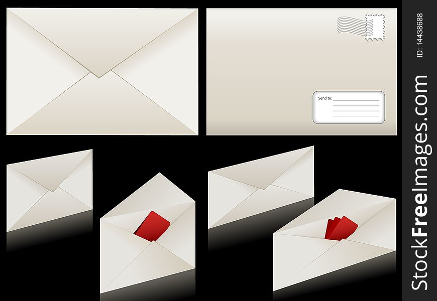 Sample envelope with two sides