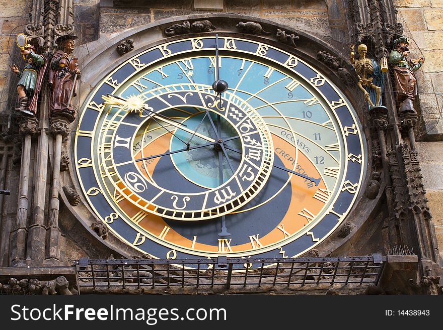 The astronomical clock in Old Town Square, Prague