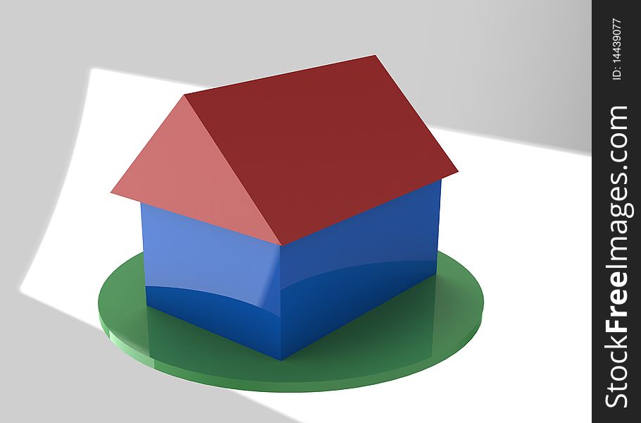Simple house 3D vizualization rendr. Simple house 3D vizualization rendr