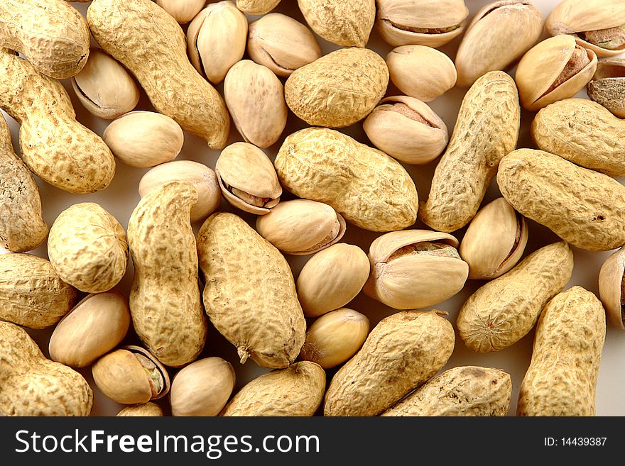 Peanut and pistachio background design