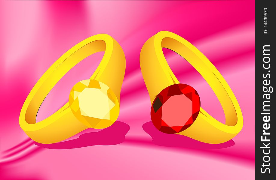 Couple rings,  illustration, AI file included