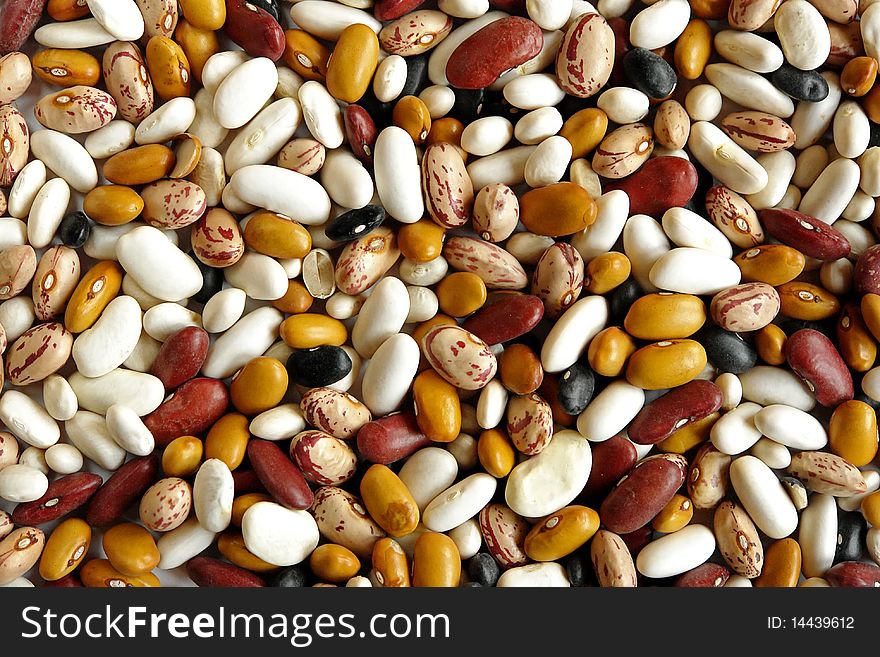 Mix of colorful bean background. Mix of colorful bean background