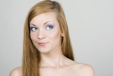 Young Woman Looking Up Stock Photo Young Woman Looking Up Stock Photo