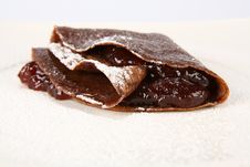 Chocolate Pancake With Jam Royalty Free Stock Image Chocolate Pancake With Jam Royalty Free Stock Image