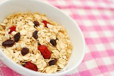 Nutritious Oatmeal For Breakfast Royalty Free Stock Photography Nutritious Oatmeal For Breakfast Royalty Free Stock Photography