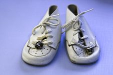 Vintage White Baby Shoes Royalty Free Stock Photos Vintage White Baby Shoes Royalty Free Stock Photos