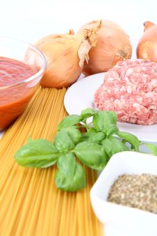 Ingredients For Spaghetti Bolognese Royalty Free Stock Photos Ingredients For Spaghetti Bolognese Royalty Free Stock Photos