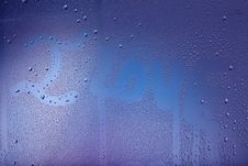 Message On A Window Royalty Free Stock Photography
