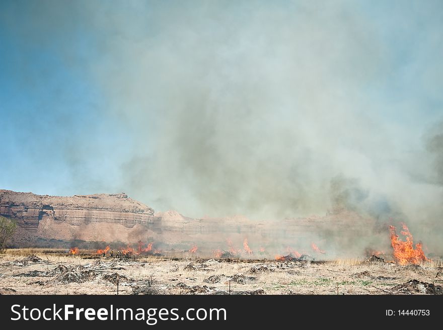 A controlled burn in southern Utah.