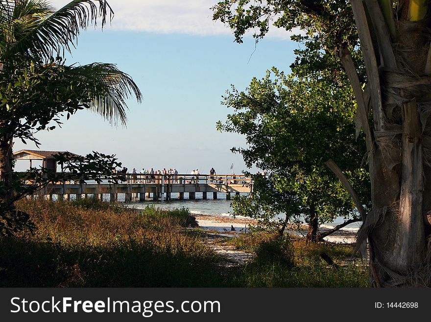 Lighthouse Beach and Fishing Pier Sanibel Florida
