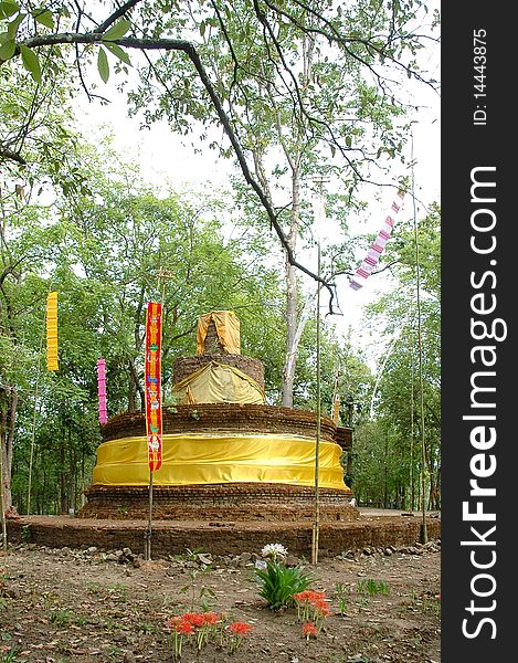 Ancient stupa in chiang mai, thailand