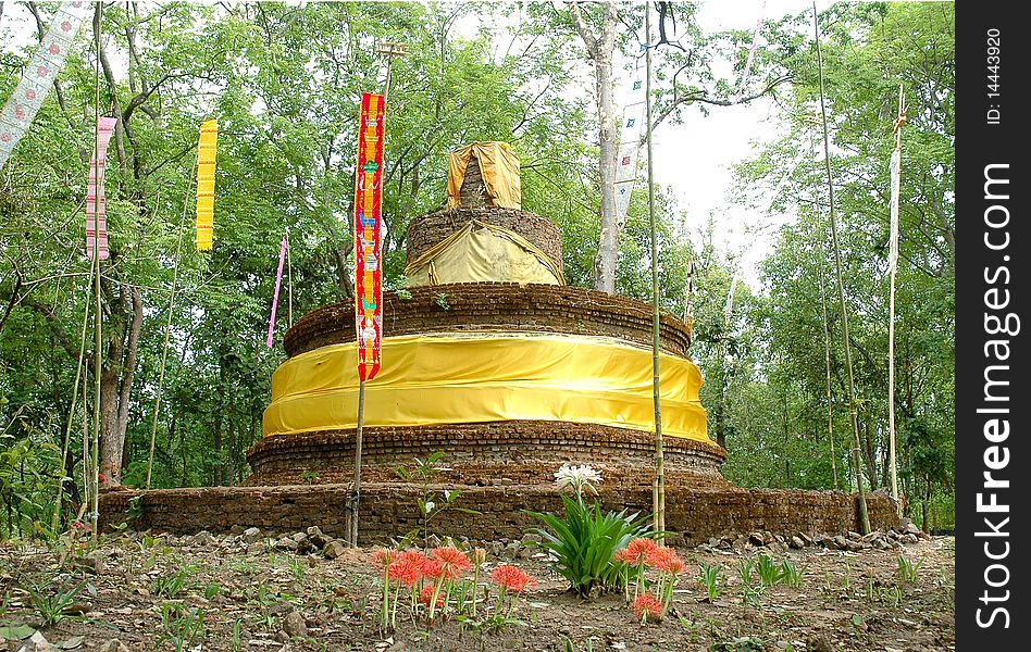 Ancient stupa in chiang mai, thailand