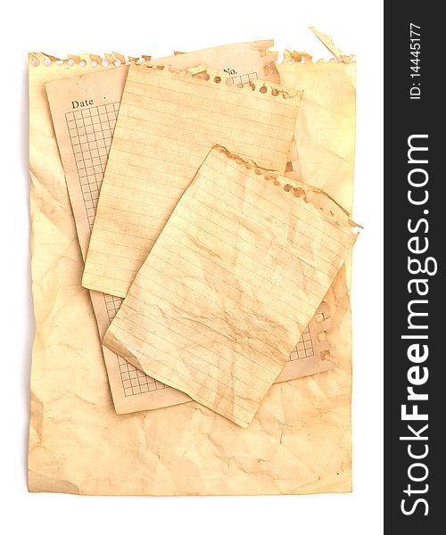Old note papers background texture