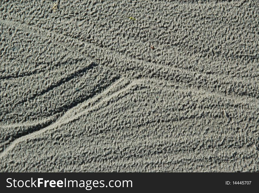 Sand texture on a beach