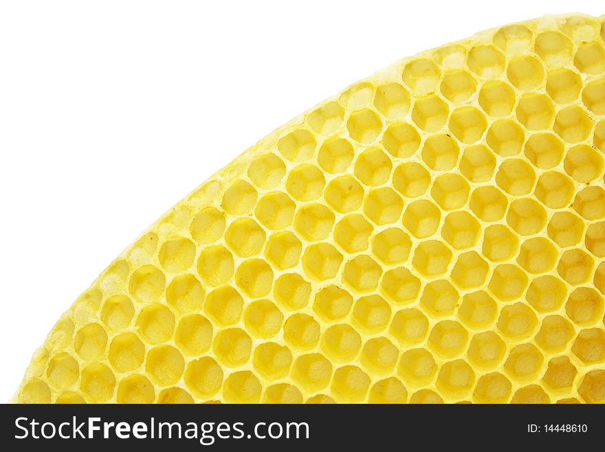 Honeycombs on white isolated background