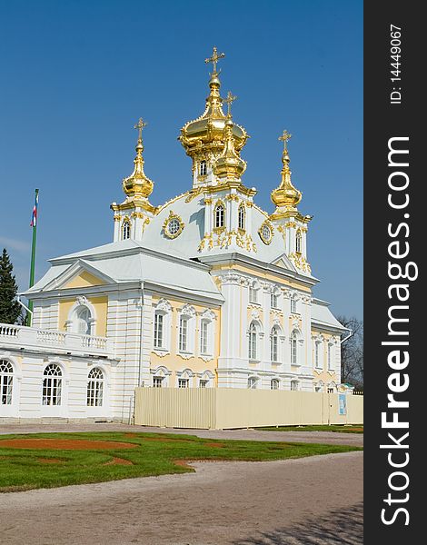 Golden domes of the royal castle. Golden domes of the royal castle