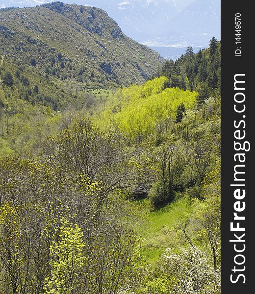 View of Cerdanya at the Pyrenees, Catalonia, Spain