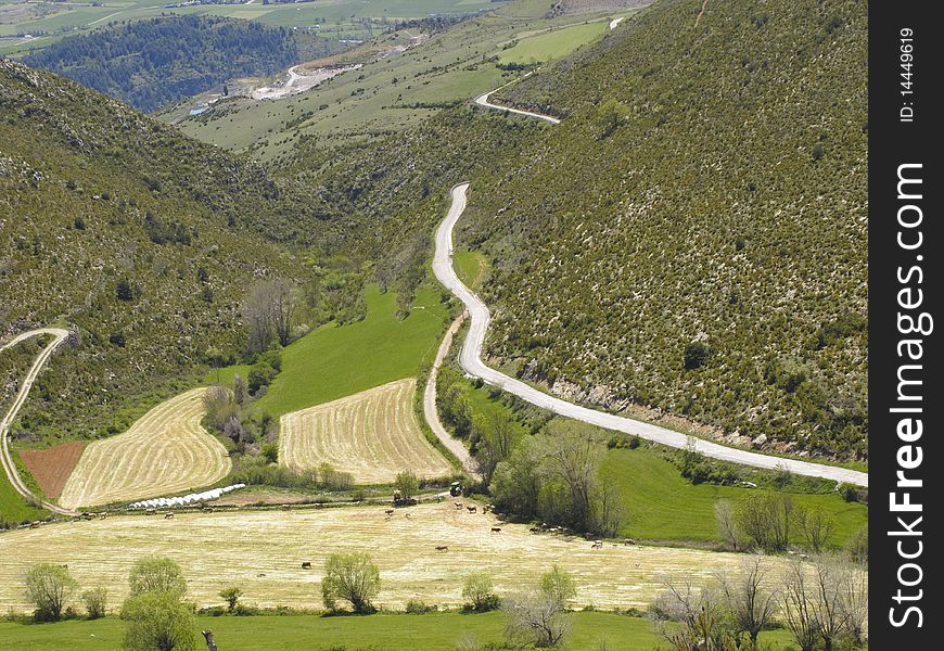 View of Cerdanya at the Pyrenees, Catalonia, Spain