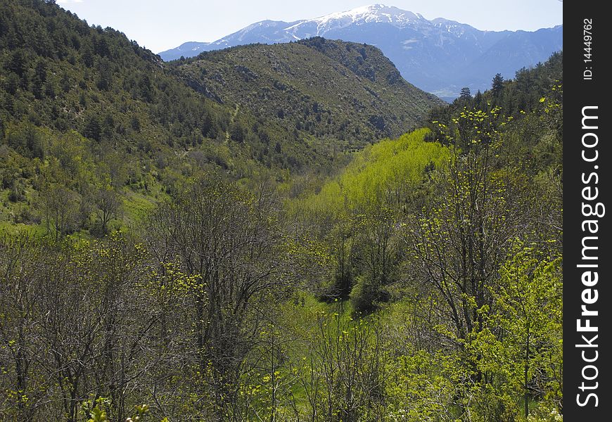 View of Cerdanya at the Pyrenees, Catalonia, Spain