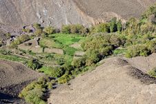 Agricultural Fields In A Mountain Valley Stock Photography Agricultural Fields In A Mountain Valley Stock Photography
