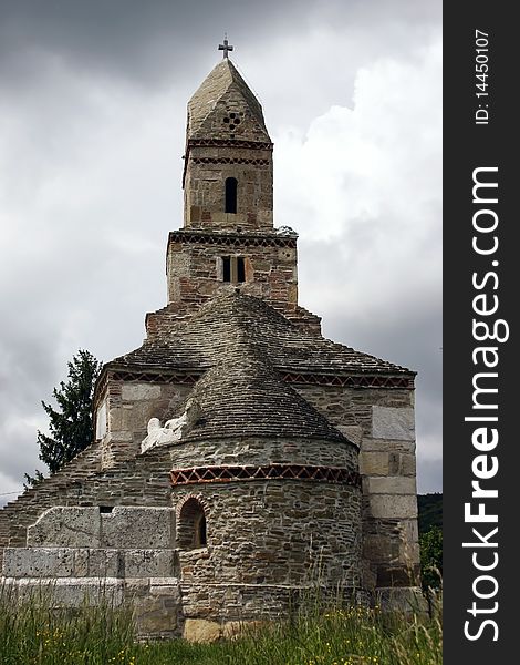 This is a picture with the oldest church from Romania. It can be admired in Densus, Hunedoara. This church was built in XIII century and it`s the only building build in the Romanian architectural style. This is a picture with the oldest church from Romania. It can be admired in Densus, Hunedoara. This church was built in XIII century and it`s the only building build in the Romanian architectural style.