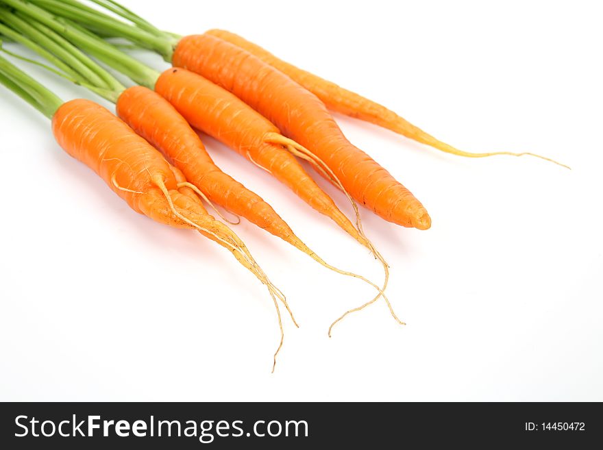 Fresh vegetables on a white background