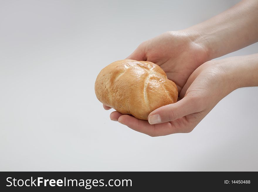 Girl holding a in her hands. Girl holding a in her hands