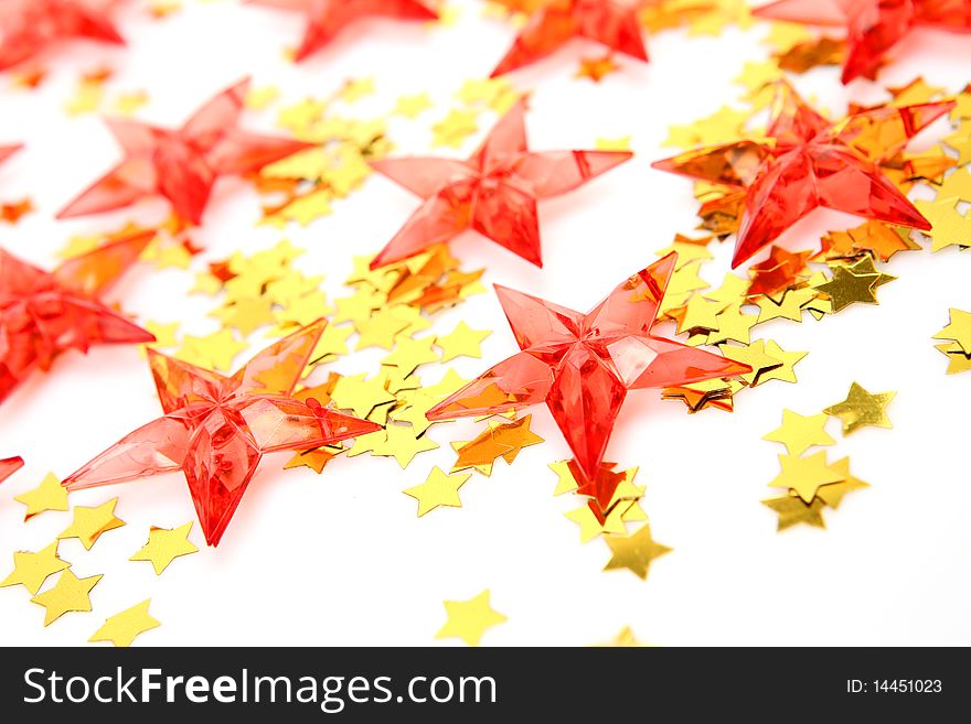 Decorative stars on a white background