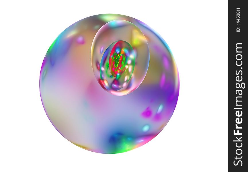 Abstract Image of Coloured spheres similar to bubbles