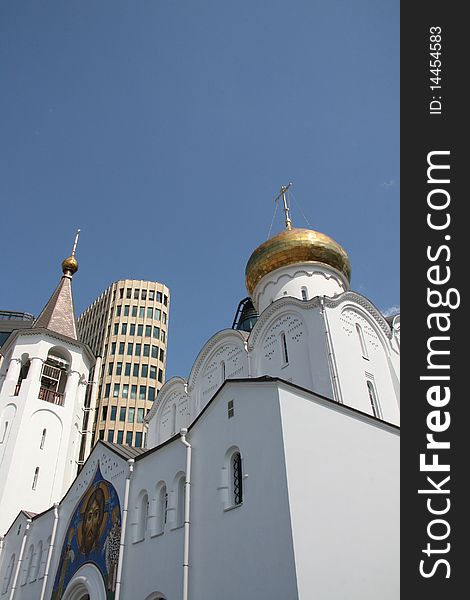 Modern Moscow (Russia) - church and building