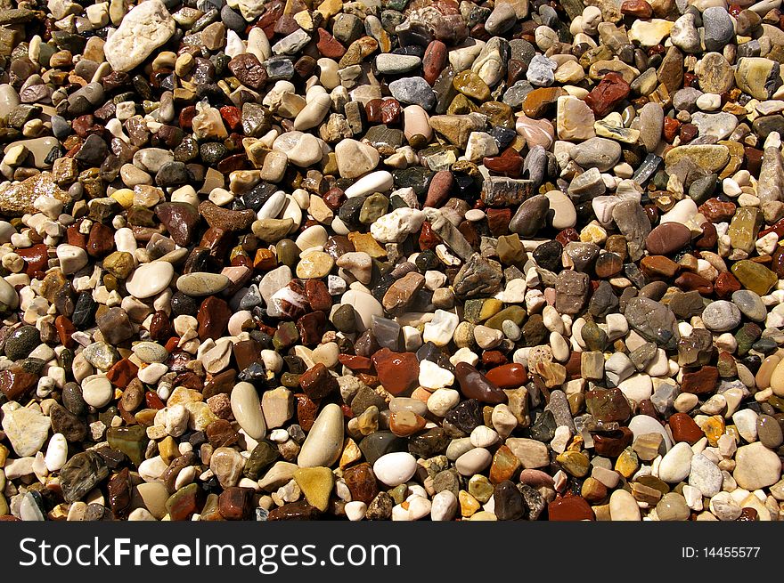 Multicolor stone background shot on a clear day.