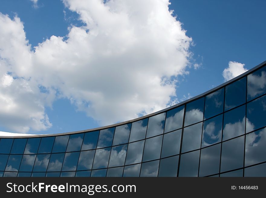 Reflection of blue sky and clouds. Reflection of blue sky and clouds