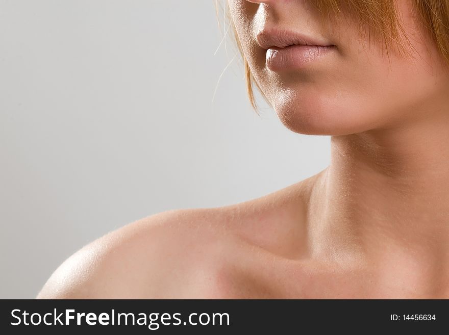 Close-up Of Woman`s Shoulder