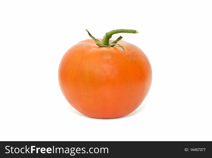 Fresh tomato on white background