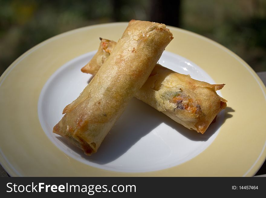 Chinese crepe on a dish