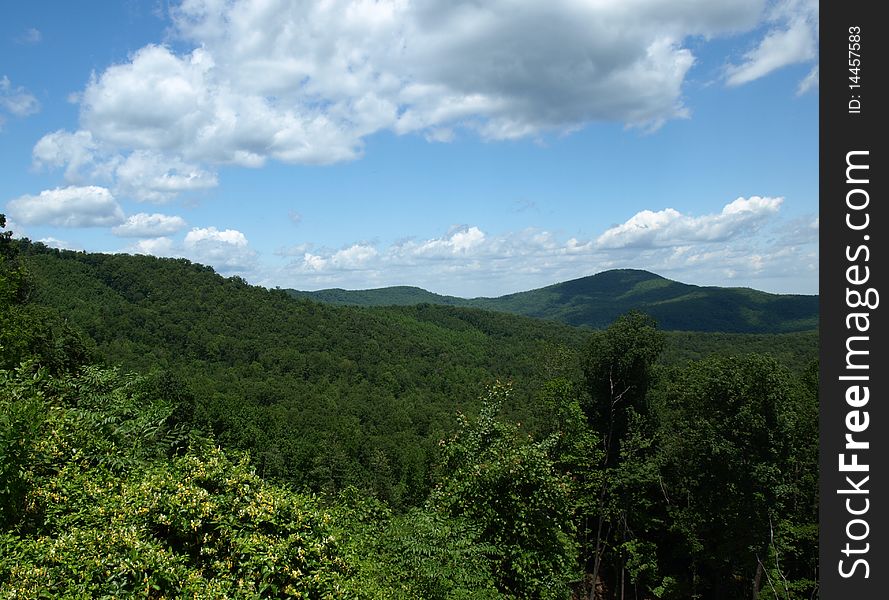 View of the mountains in Linville, North Carolina