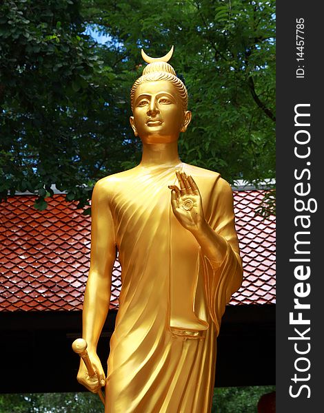 Golden Buddha statue in temple, Thailand. Golden Buddha statue in temple, Thailand