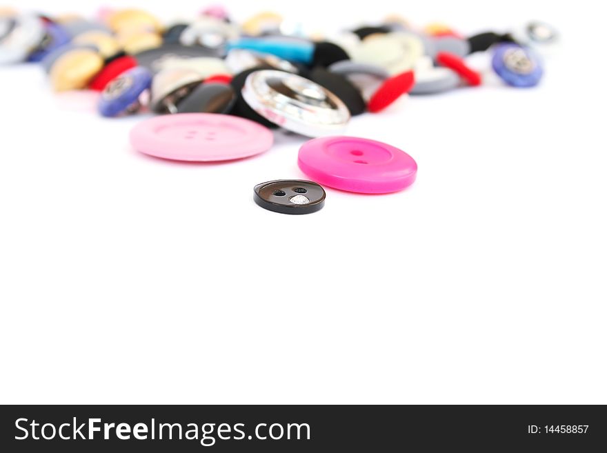 Buttons isolated on white background.