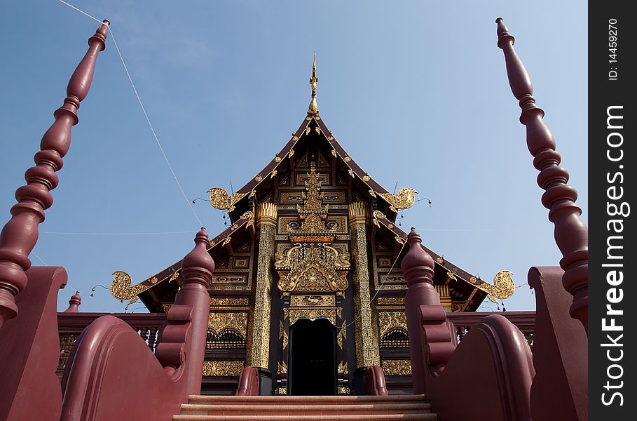 Thai temple in rajapurk chiangmai thailand