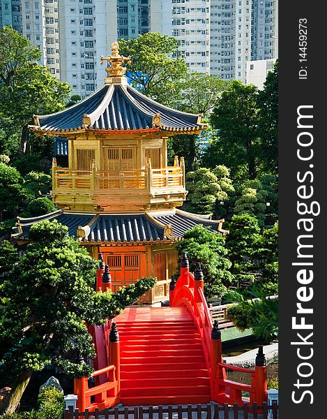 The Pavilion of Absolute Perfection in the Nan Lian Garden, Hong Kong. The Pavilion of Absolute Perfection in the Nan Lian Garden, Hong Kong.