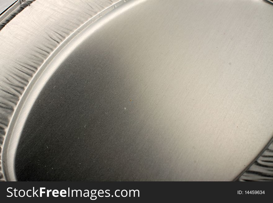 Silver aluminium plate for single use