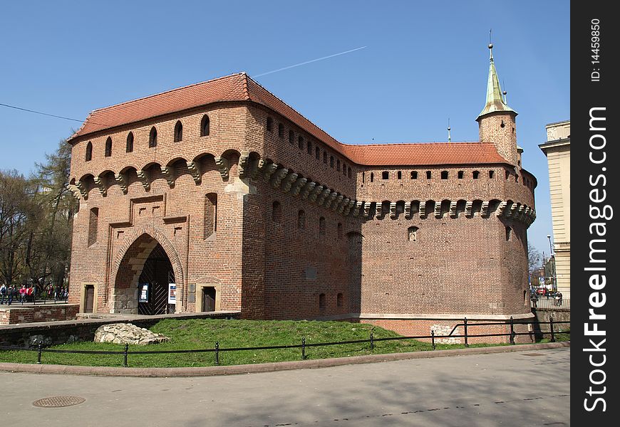 Barbican, part of the defensive walls of Cracow.