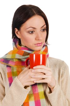 Yougn Beautiful Woman With A Cup Of Tea Royalty Free Stock Image Yougn Beautiful Woman With A Cup Of Tea Royalty Free Stock Image